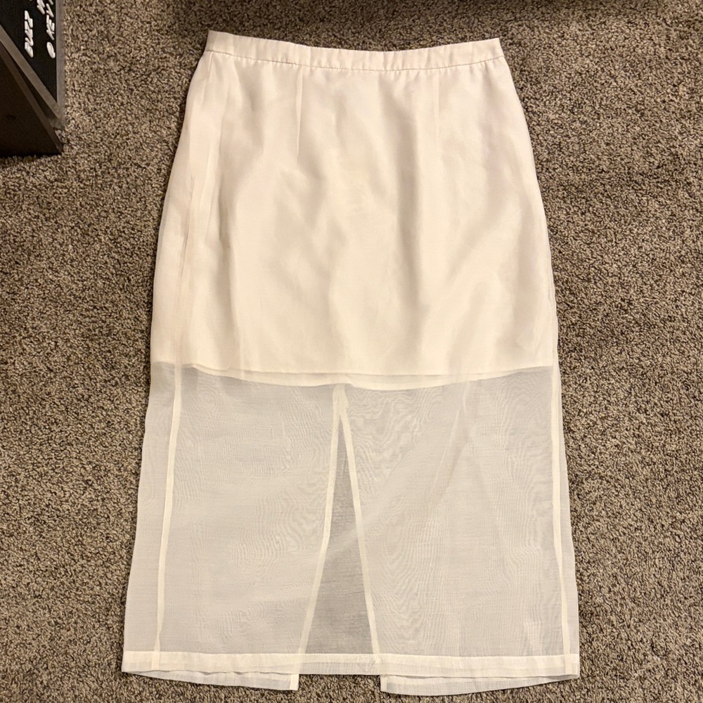 a new day White Sheer Pencil Skirt